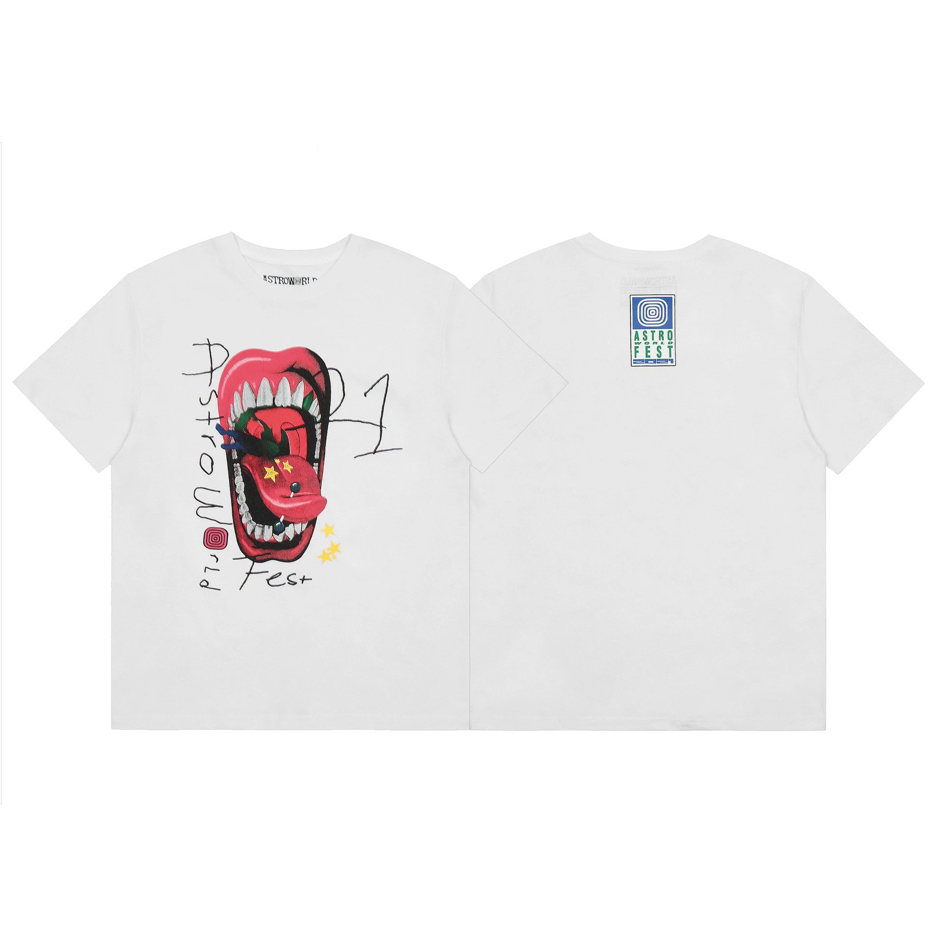 Graphic Utopia Cotton Tee Ivory - Travis Scott - Cnfans - $22.26