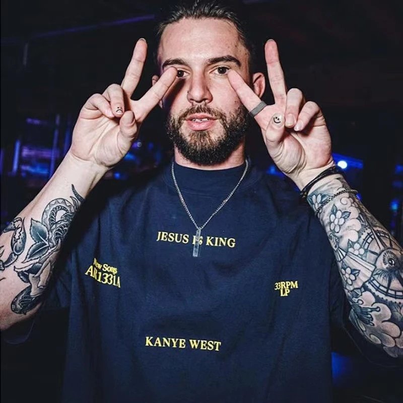 Street Print Tee Cotton Onyx - Gallery Image 9 - Detailed View