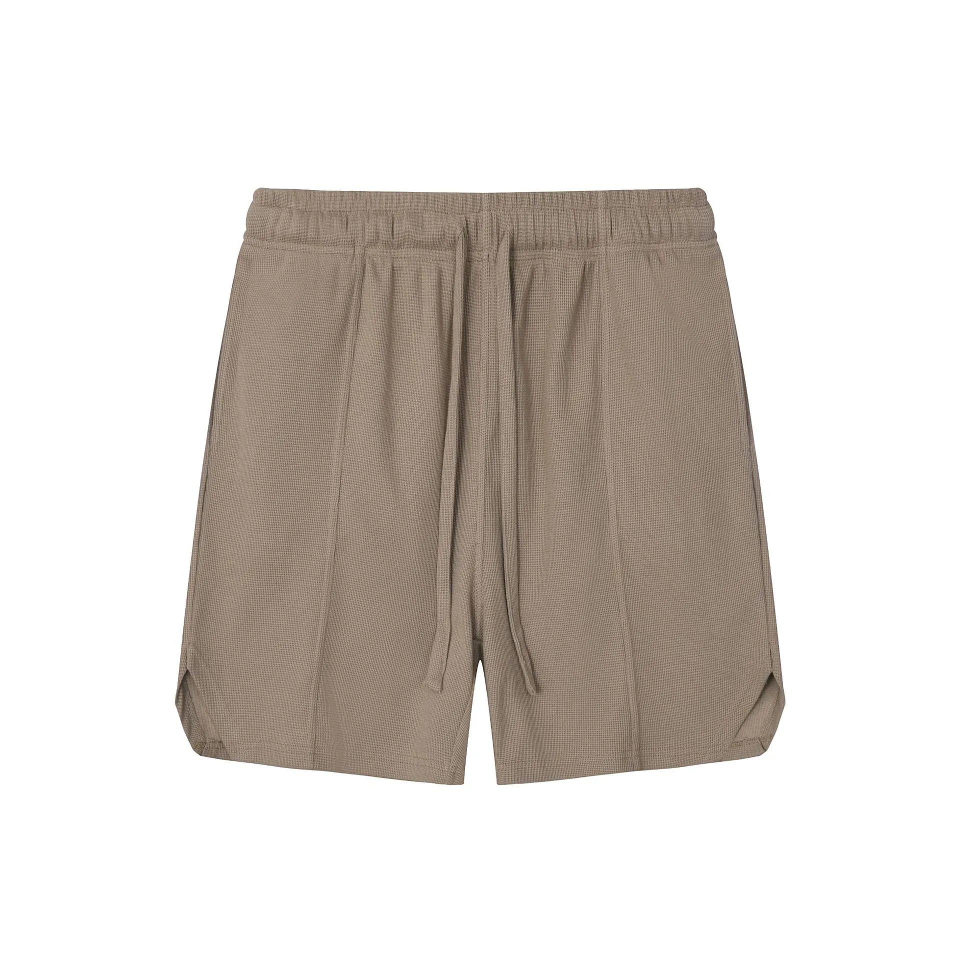 Men's Waffle Knit Shorts Street Casual Onyx - Gallery Image 8 - Detailed View