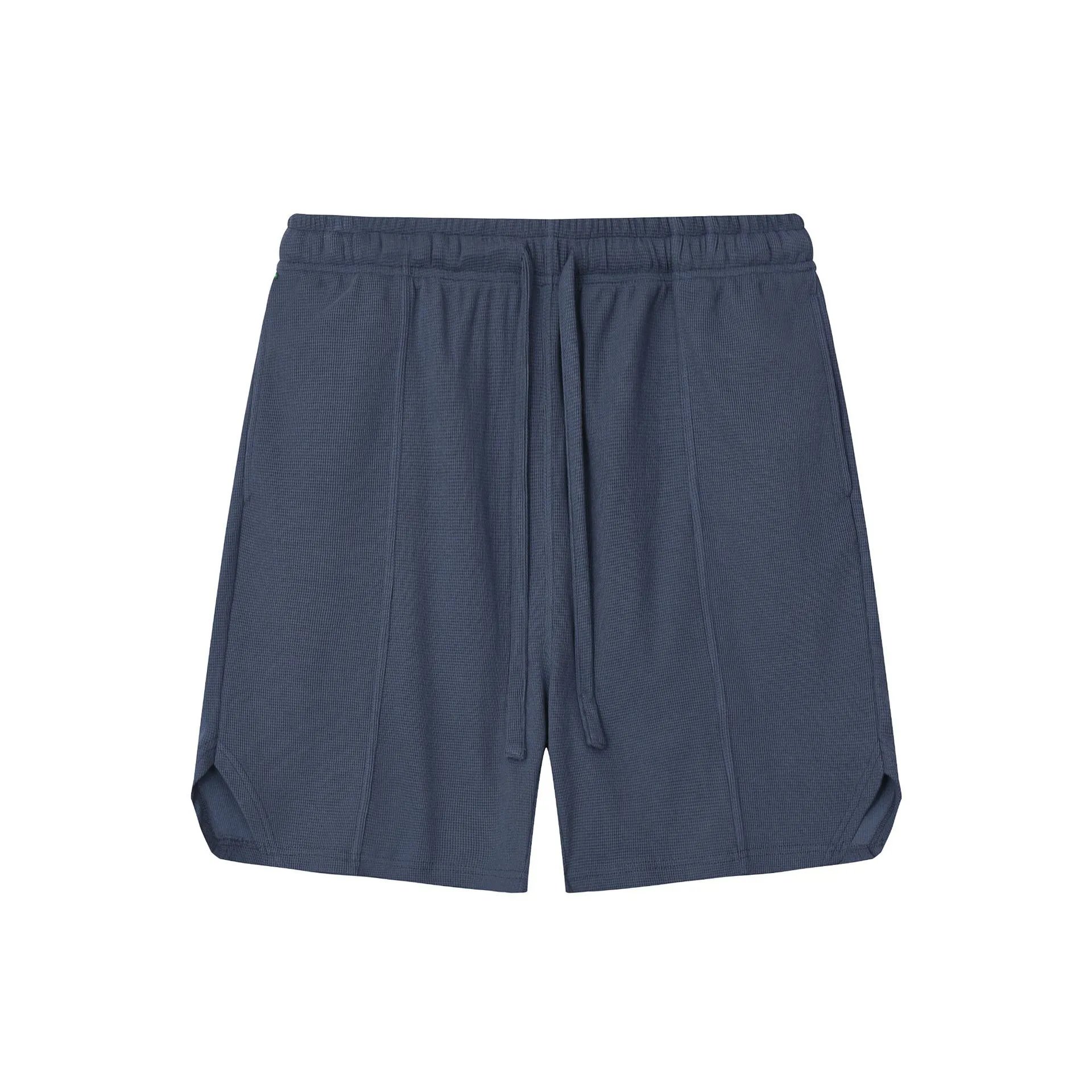 Men's Casual Waffle Knit Shorts Street Style Slate Blue - ChaoKeXi - Cnfans - $18.47