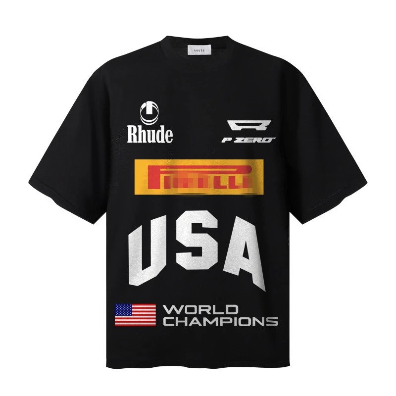 Rhude Graphic Print T-Shirt Multi - Gallery Image 7 - Detailed View