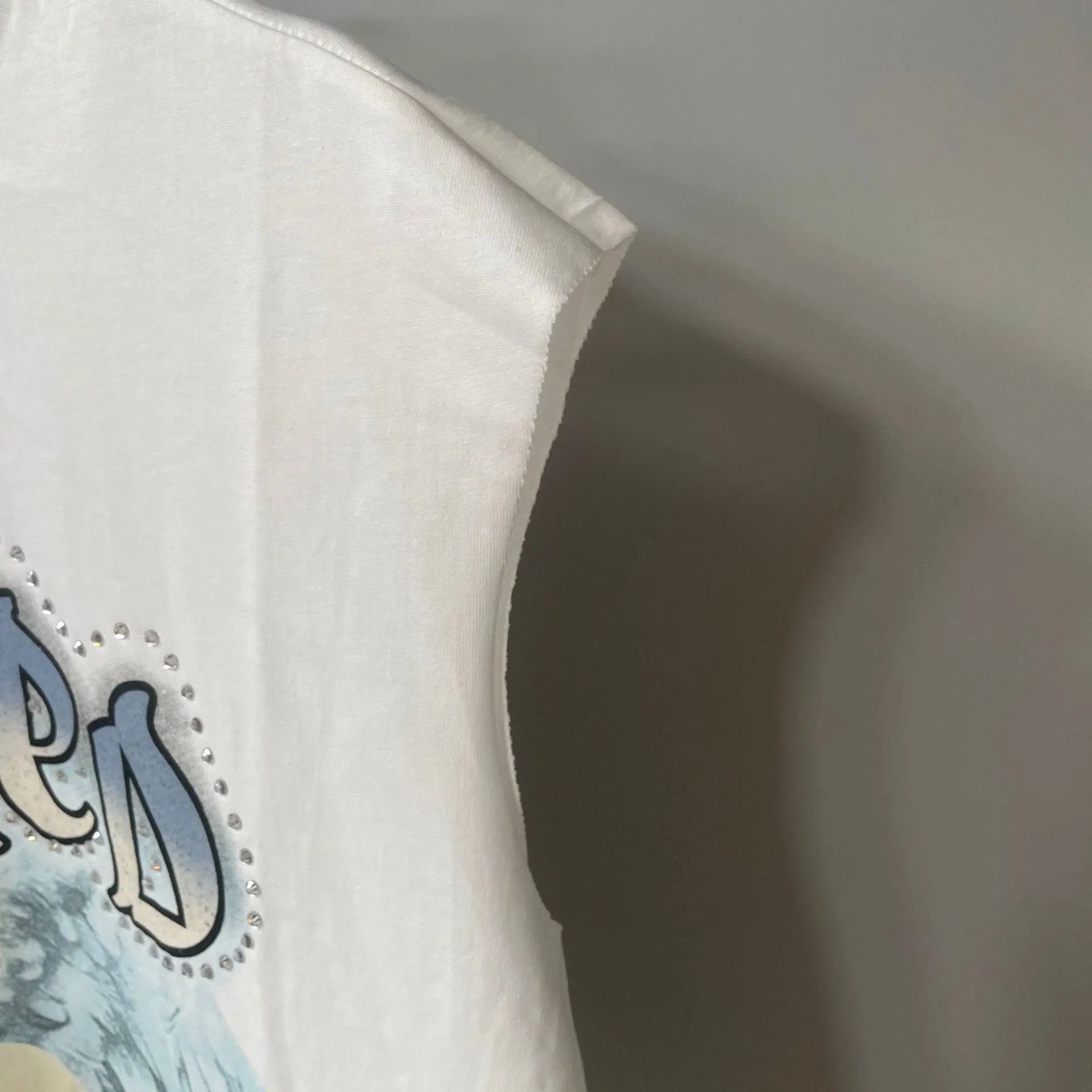 Mixed Emotion Angel Graphic Tank White - Gallery Image 6 - Detailed View