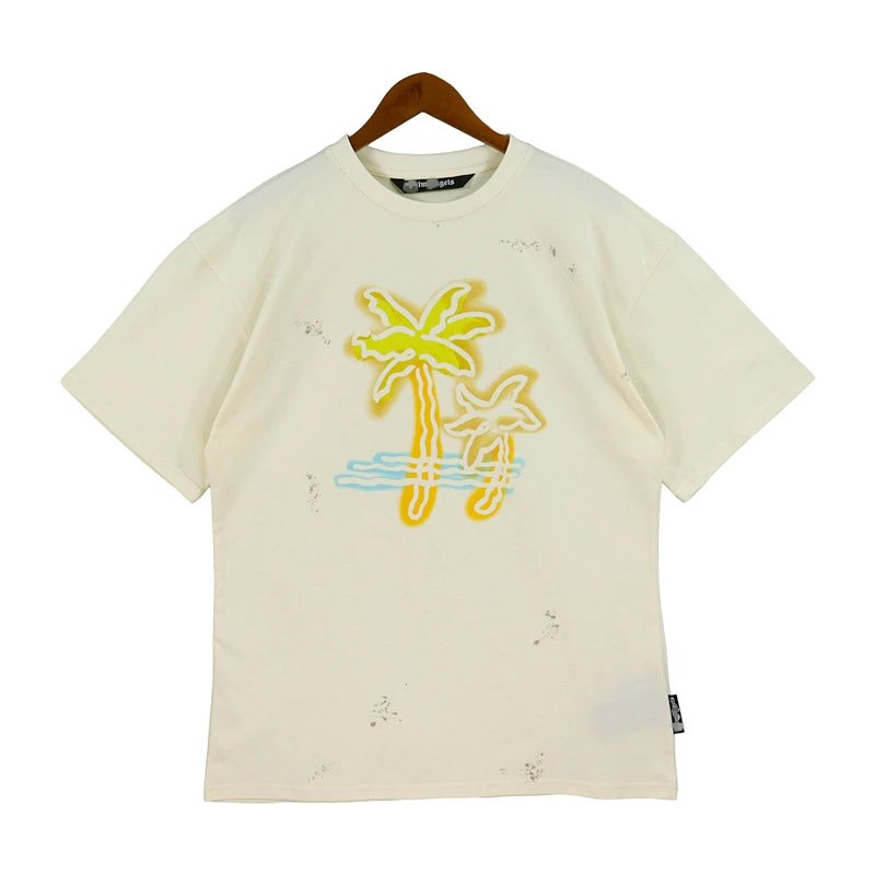 Vintage Palm Tree Graphic Tee Off White - Gallery Image 2 - Detailed View