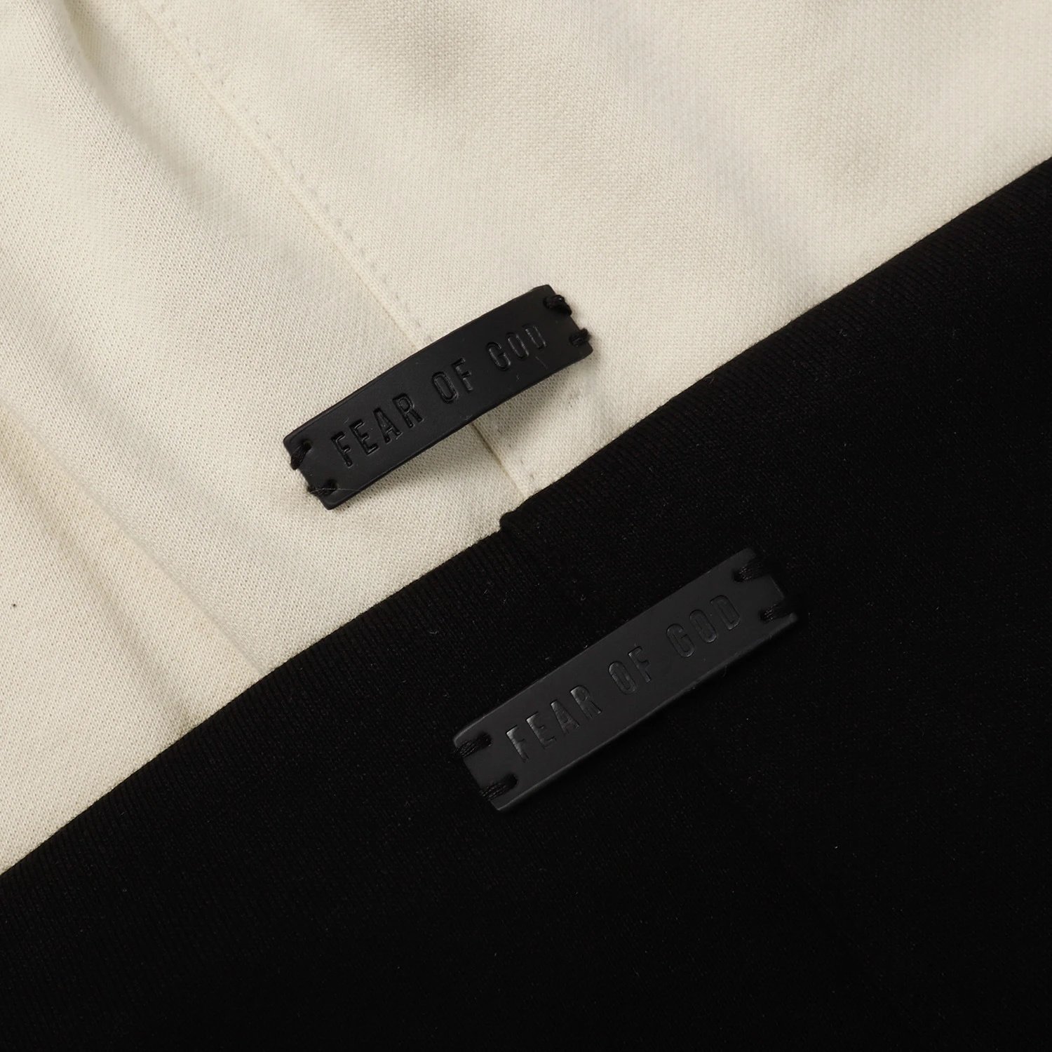 High-Street Casual Shorts, Onyx & Ecru - Gallery Image 8 - Detailed View