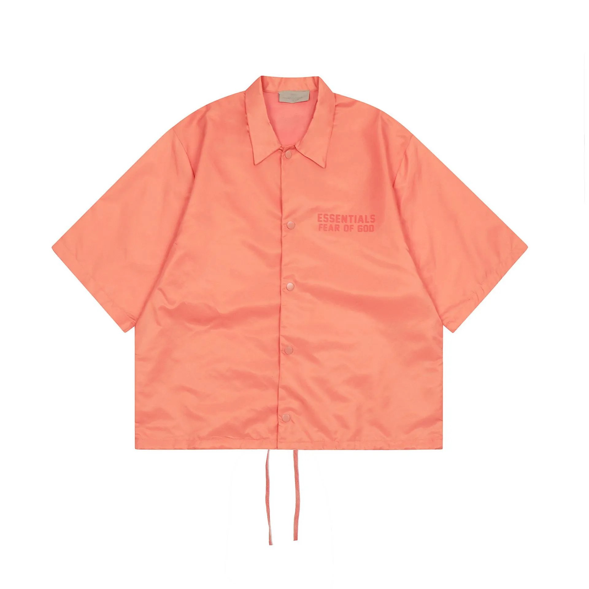 Oversized Shirt Coral - Gallery Image 2 - Detailed View