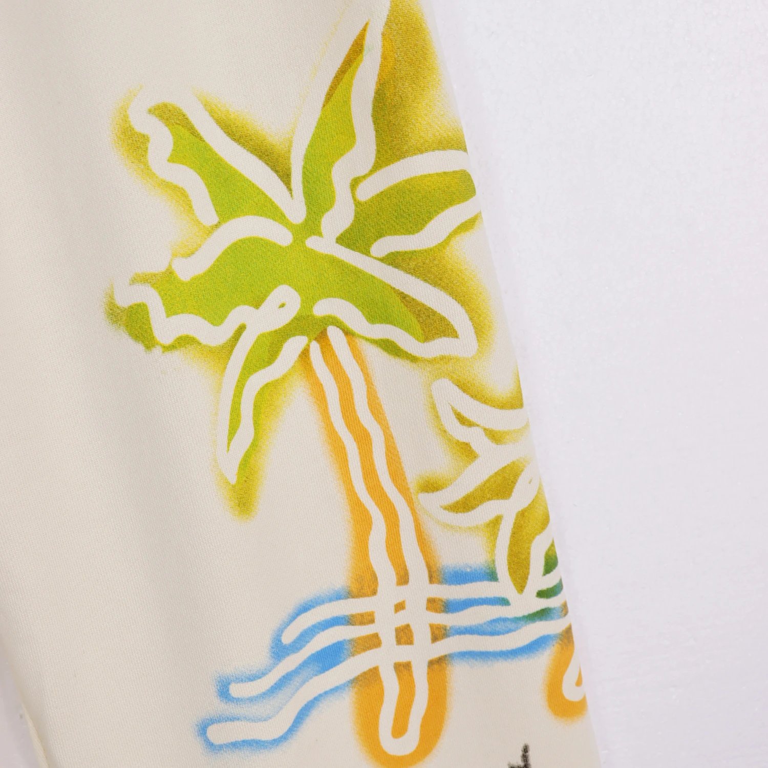 Street Cotton Sweatpants Unisex Joggers Ecru - Gallery Image 11 - Detailed View