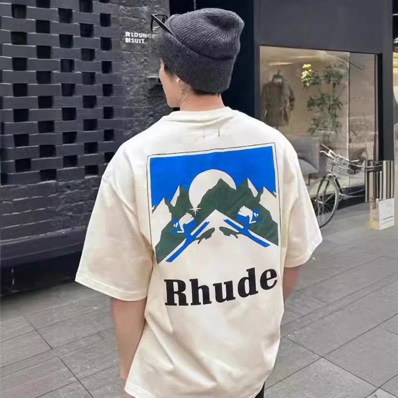 Rhude Sunset Mountain Tee Multicolor - Gallery Image 8 - Detailed View