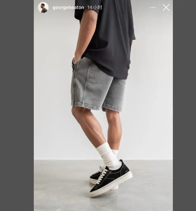 REPRESENT Elastic Denim Shorts Black - Gallery Image 5 - Detailed View