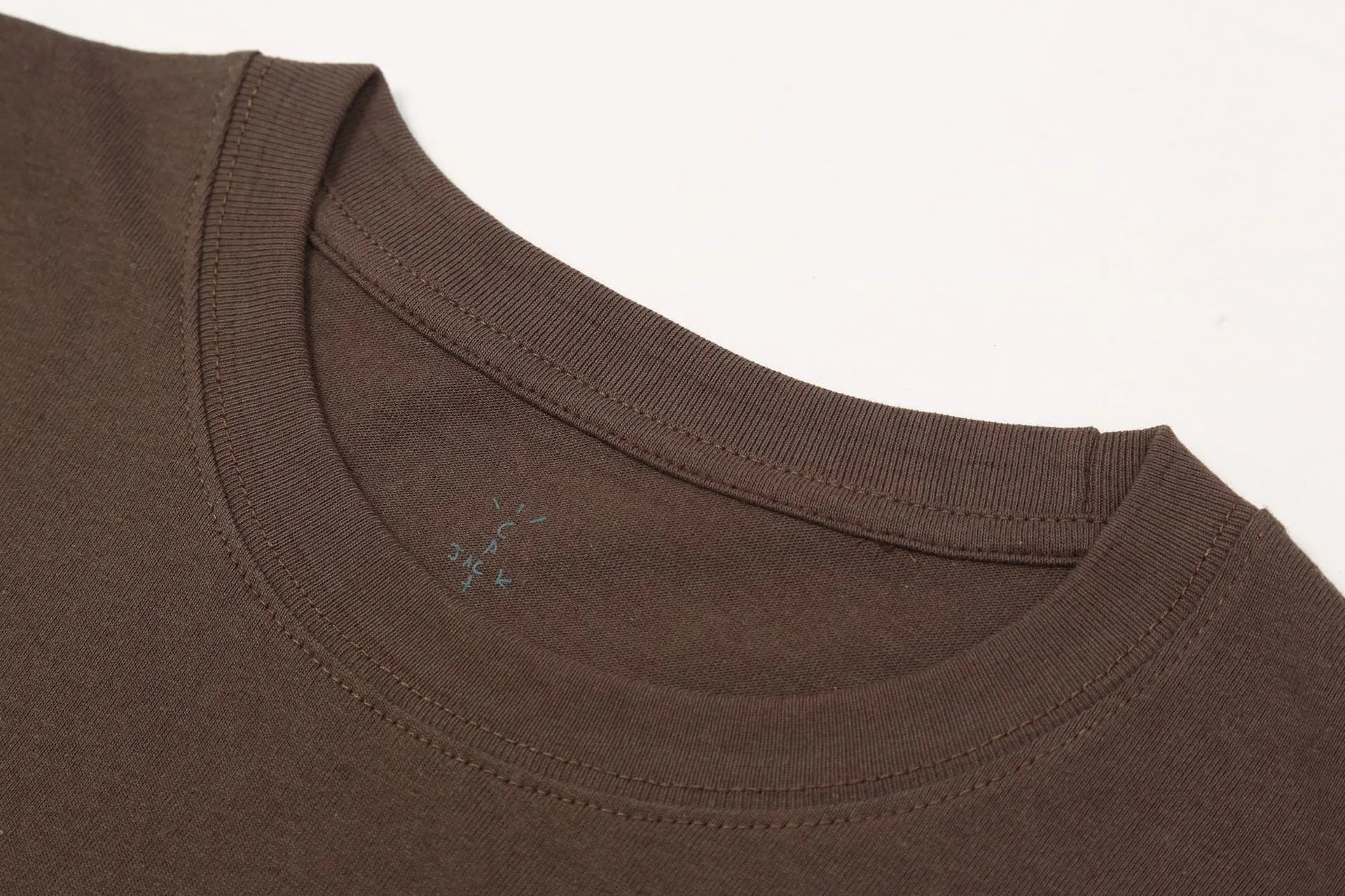 Street Style Fries Print Cotton Tee Ivory Brown - Gallery Image 6 - Detailed View