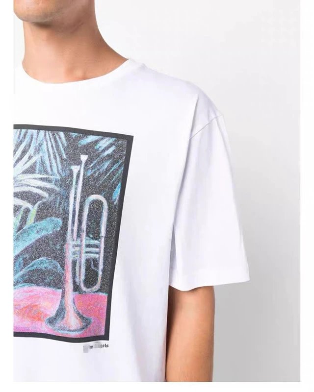 Vintage Oil Painting Graphic Cotton T-Shirt Ivory - Gallery Image 11 - Detailed View