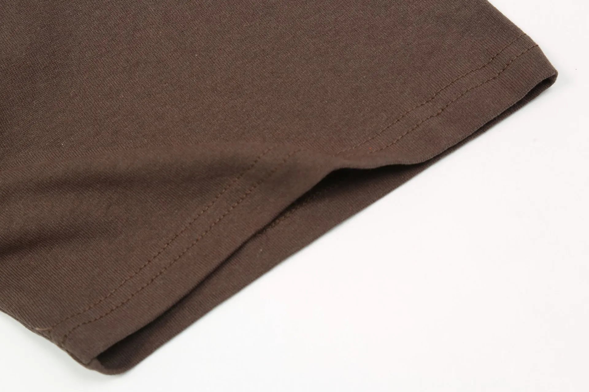 Street Style Fries Print Cotton Tee Ivory Brown - Gallery Image 11 - Detailed View