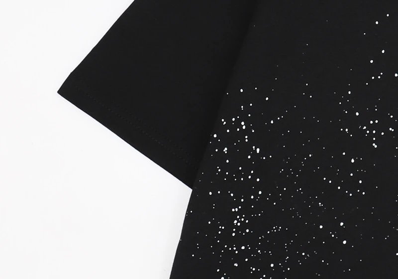 Amiri Paint Splatter Tee Black White - Gallery Image 12 - Detailed View
