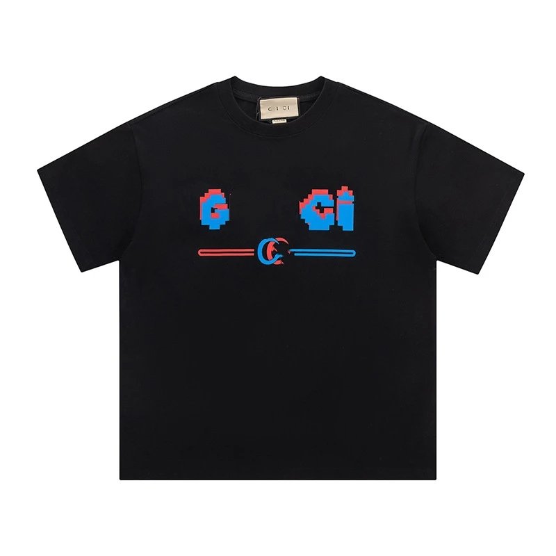 Casual Cotton Rhinestone Men's Tee - Off White - Gallery Image 9 - Detailed View