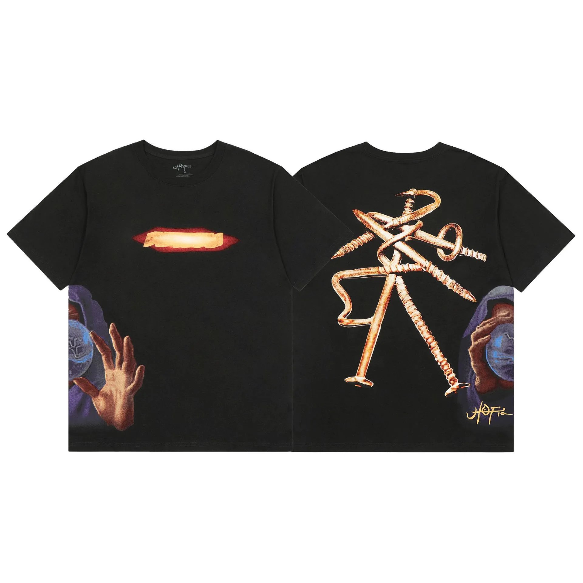 Utopia Graphic Geometric Tee Black - Travis Scott - Cnfans - $22.26