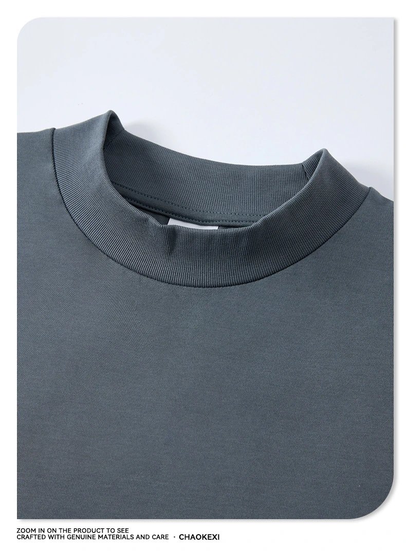 Boxy Cotton Short Sleeve Tee - Light Gray - Gallery Image 8 - Detailed View