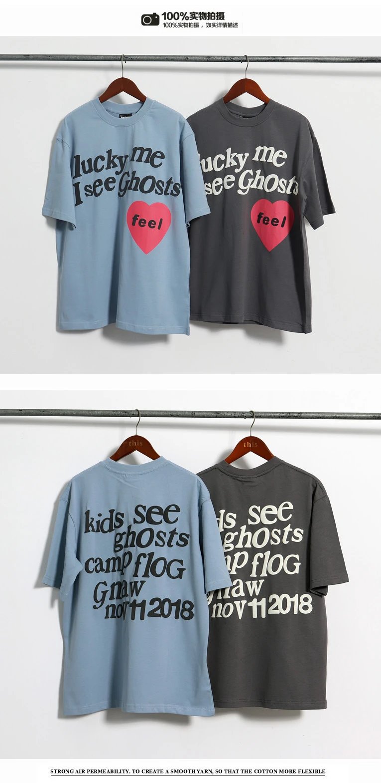 Graphic Unisex T-Shirt Slate Blue - Gallery Image 7 - Detailed View