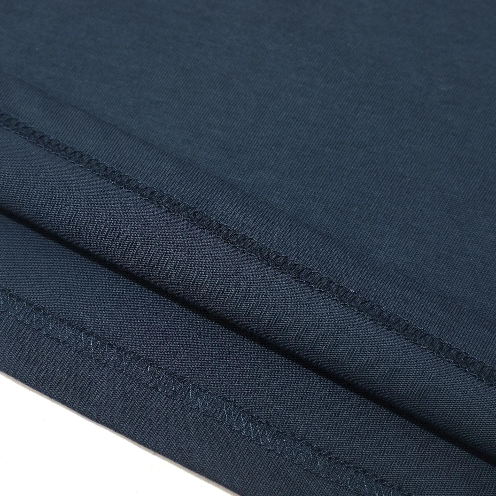 Summer Graphic Cotton Tee Unisex Top Midnight Navy - Gallery Image 8 - Detailed View