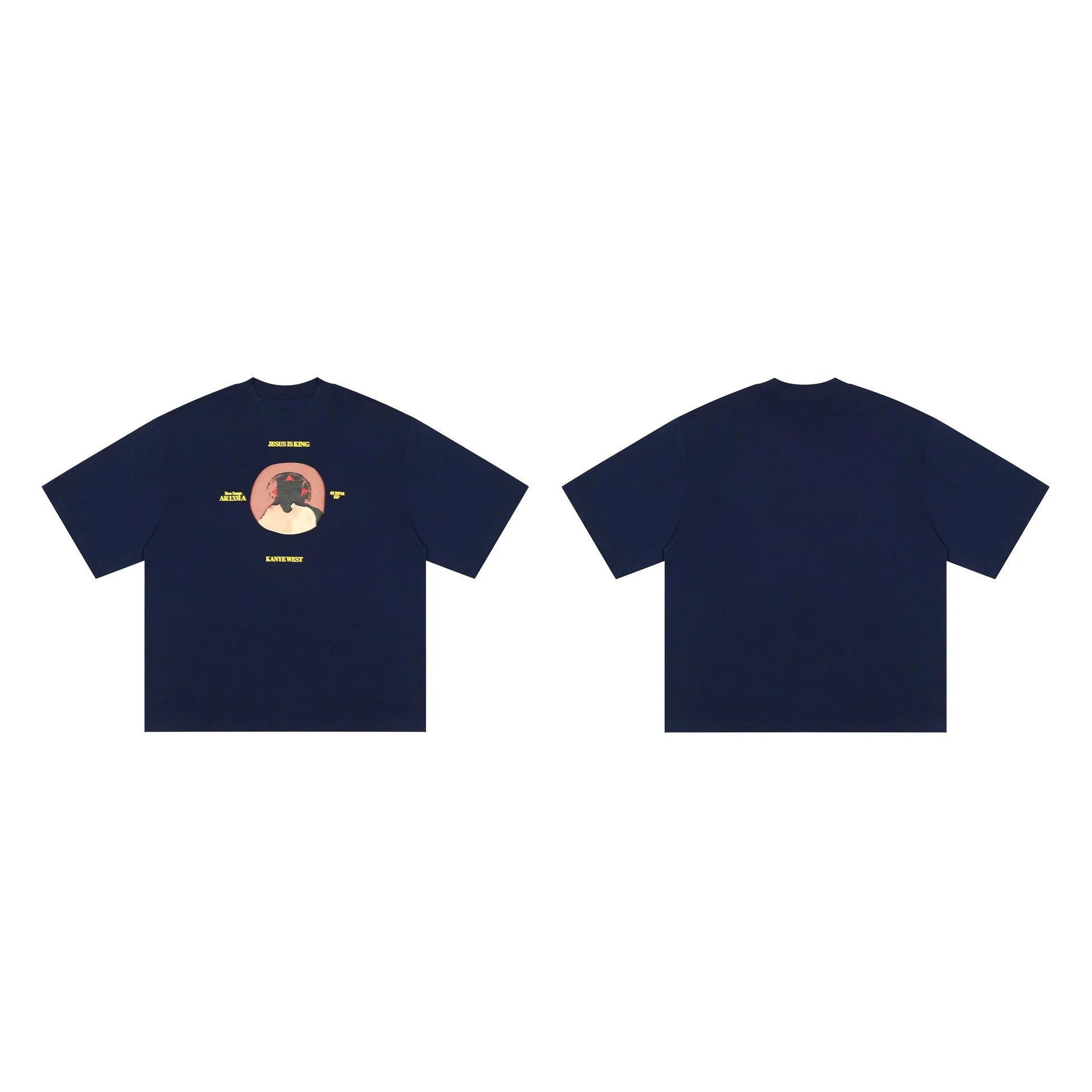 Streetwear Graphic Oversize Tee Midnight Navy - Gallery Image 3 - Detailed View