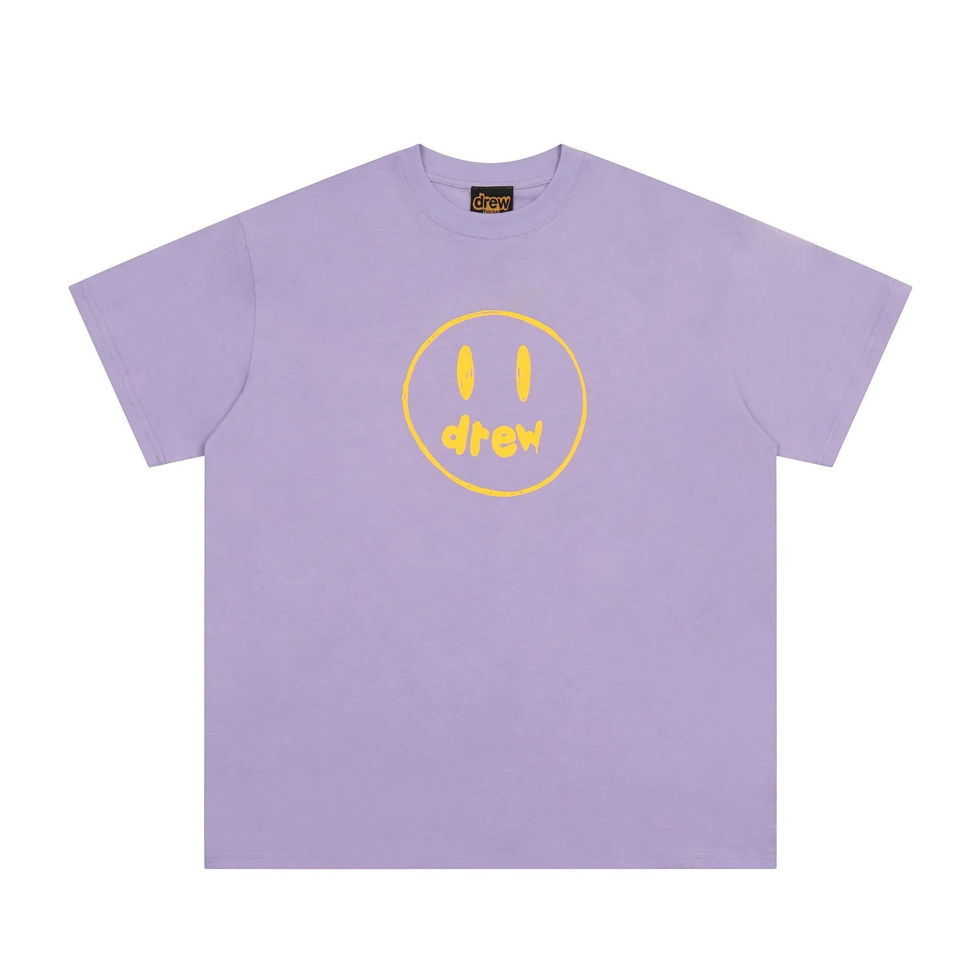 Graffiti Smile Graphic Streetwear Tee Lavender - Drew(Drew House) - Cnfans - $21.29