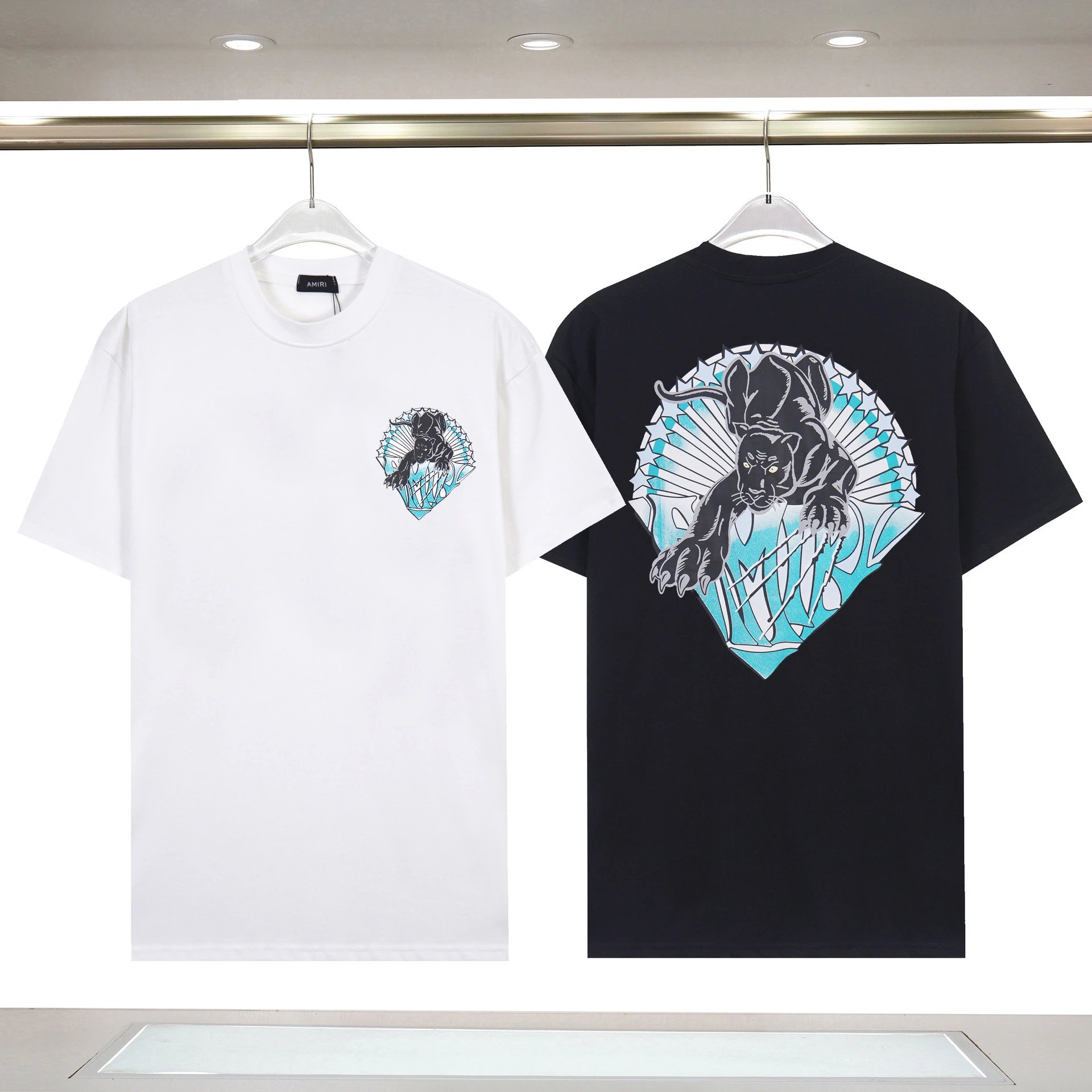 Amiri Black Leopard T-Shirt Multi - Related Product - Cnfans