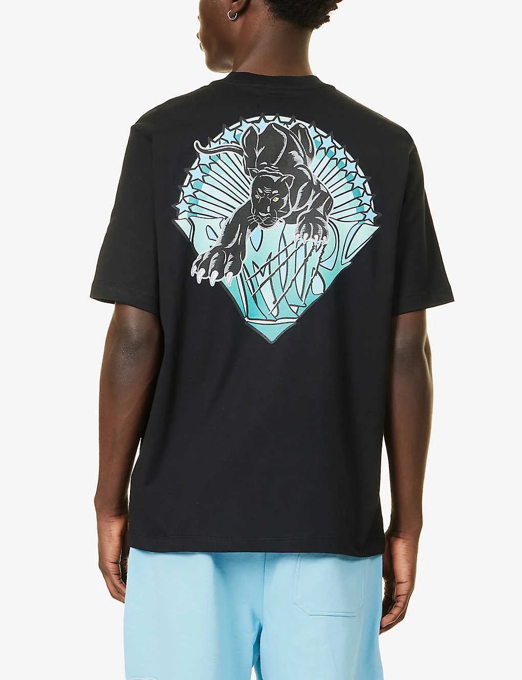 Amiri Black Leopard T-Shirt Multi - Gallery Image 7 - Detailed View