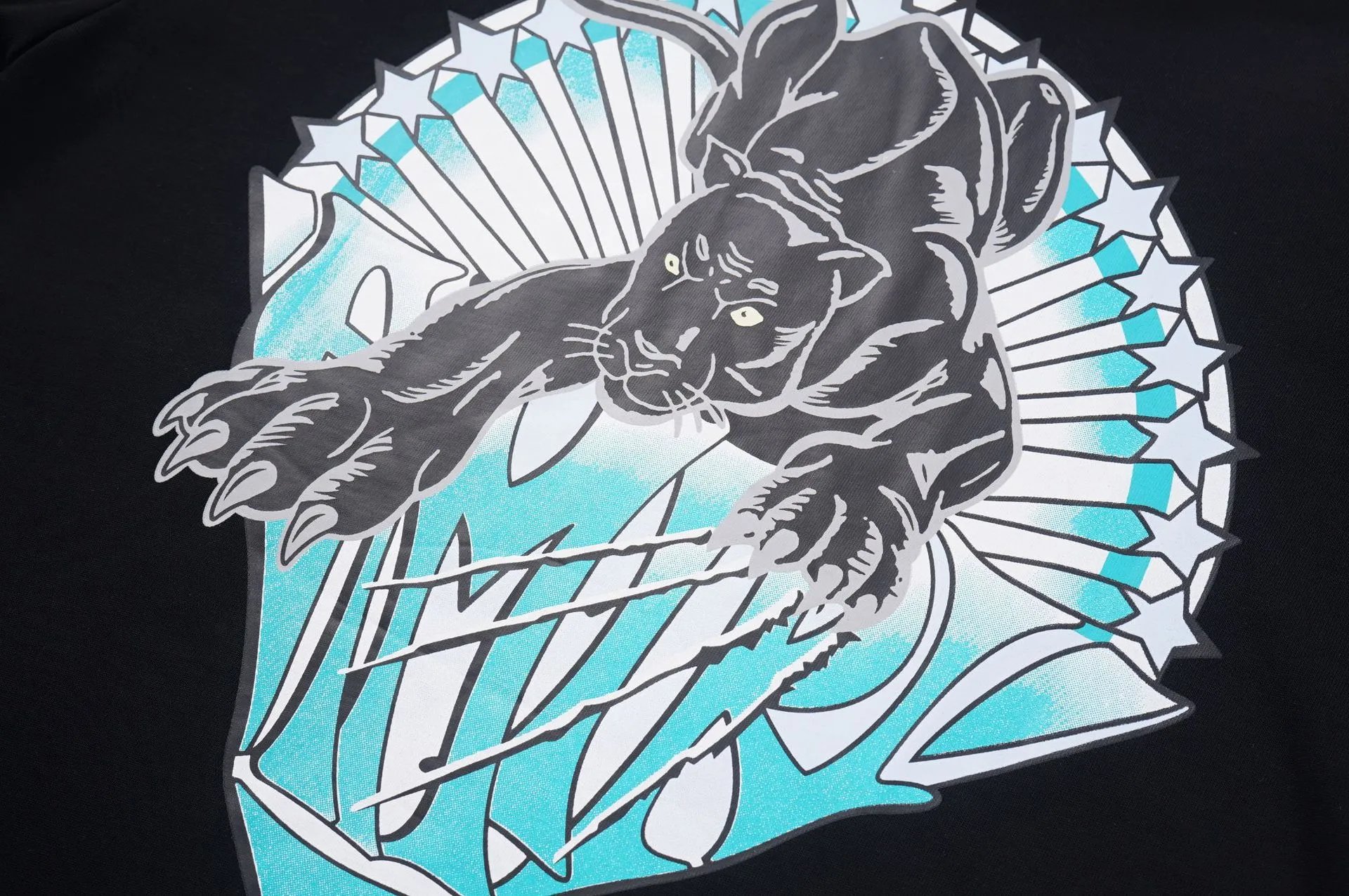 Amiri Black Leopard T-Shirt Multi - Gallery Image 11 - Detailed View