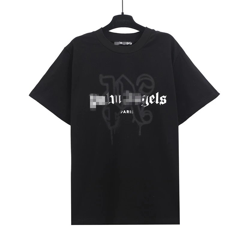 Graffiti Print Streetwear Cotton T-Shirt Midnight Black - Gallery Image 12 - Detailed View