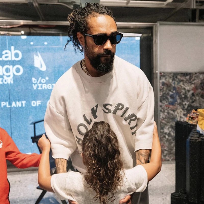 Unisex Hip-Hop Tee Beige - Gallery Image 9 - Detailed View