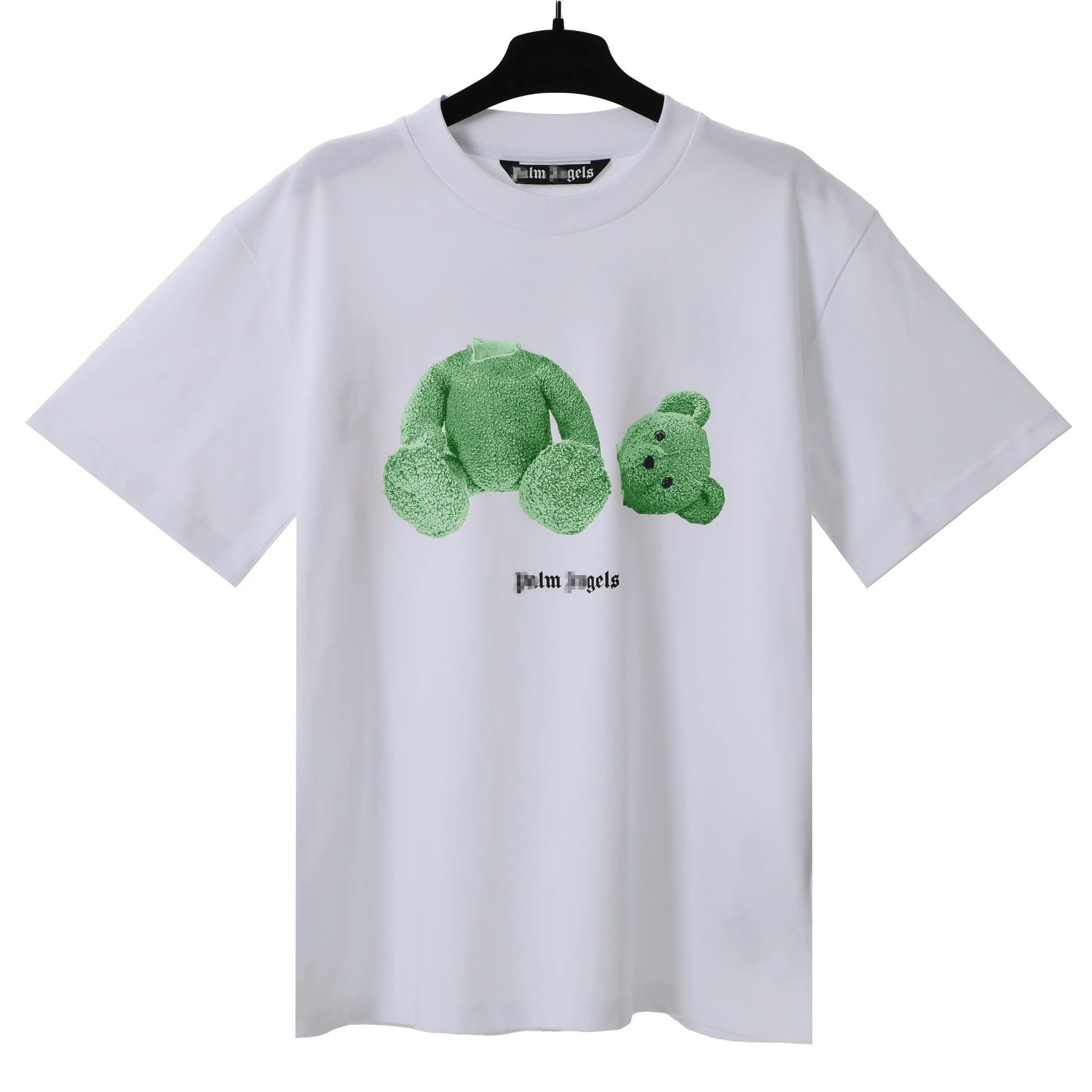 Streetwear Loose Bear Graphic Tee Emerald - Palm Angels - Cnfans - $20.32