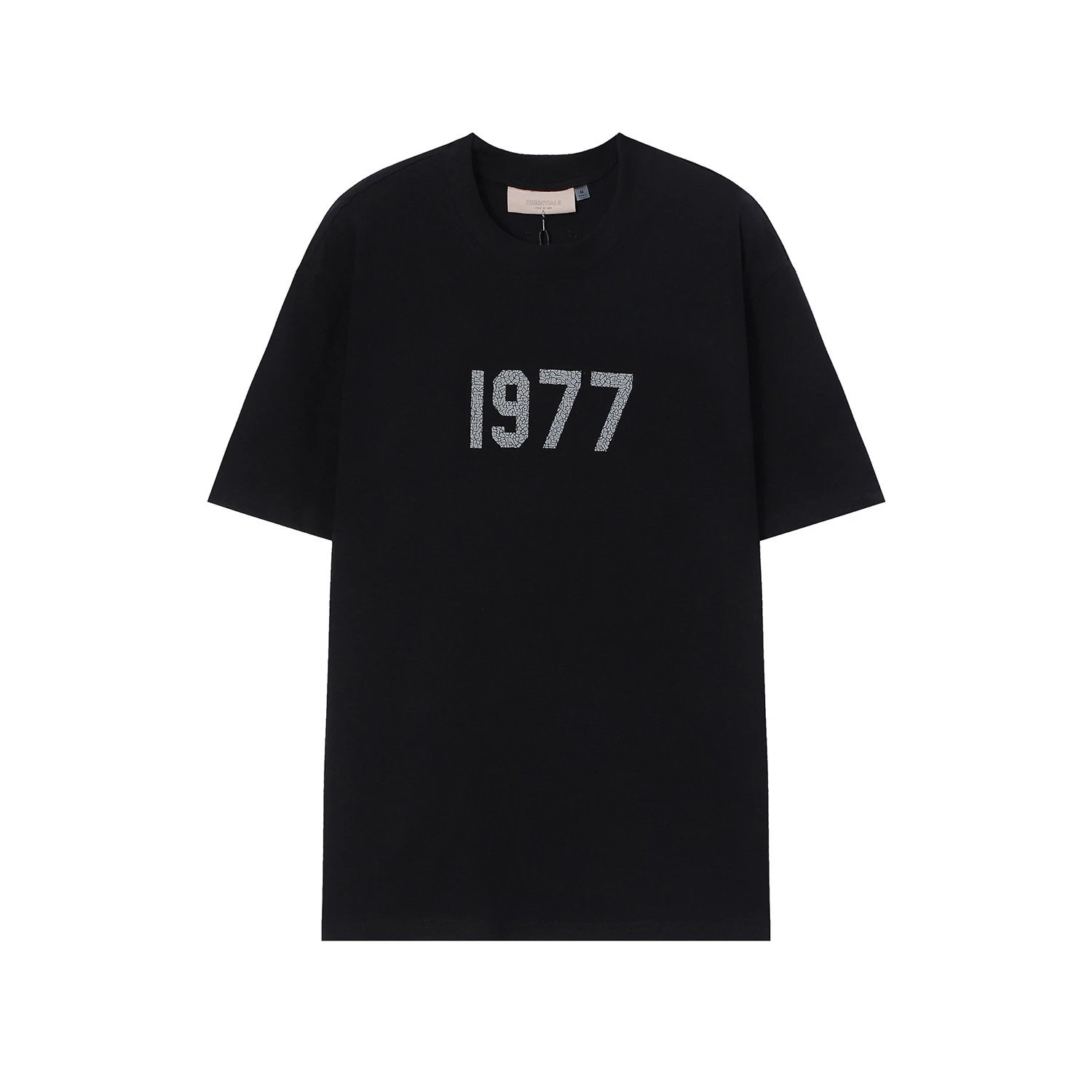 Vintage Print Cotton Tee Onyx - Essentials - Cnfans - $20.00