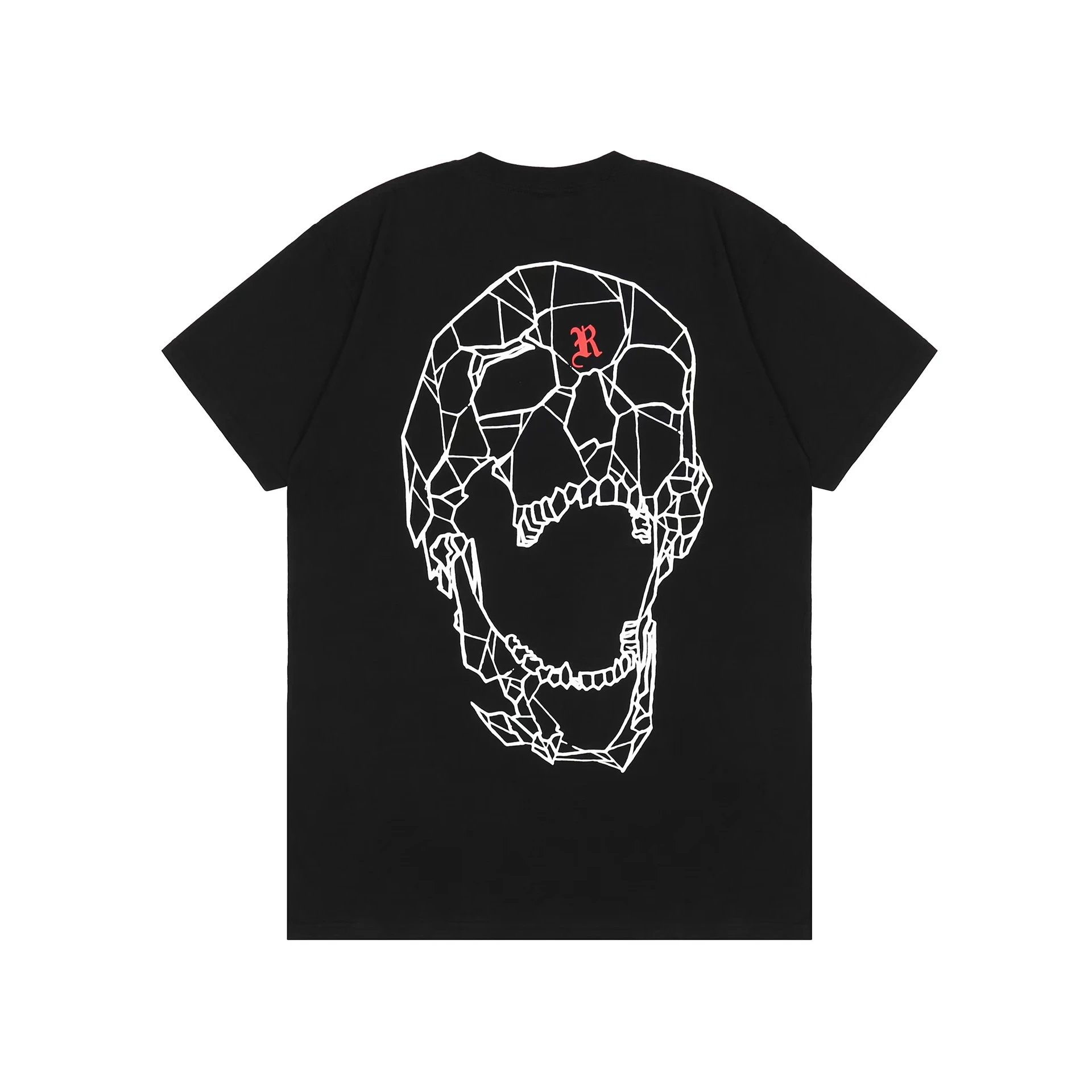 Skull Spider Graphic Tee Tangerine - Gallery Image 4 - Detailed View
