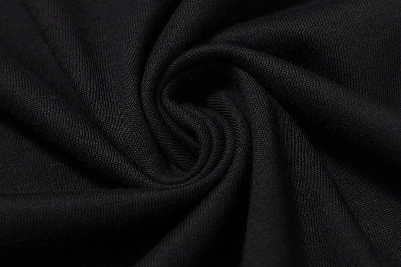 Streetwear Loose Logo Print T-Shirt Midnight Black - Gallery Image 8 - Detailed View