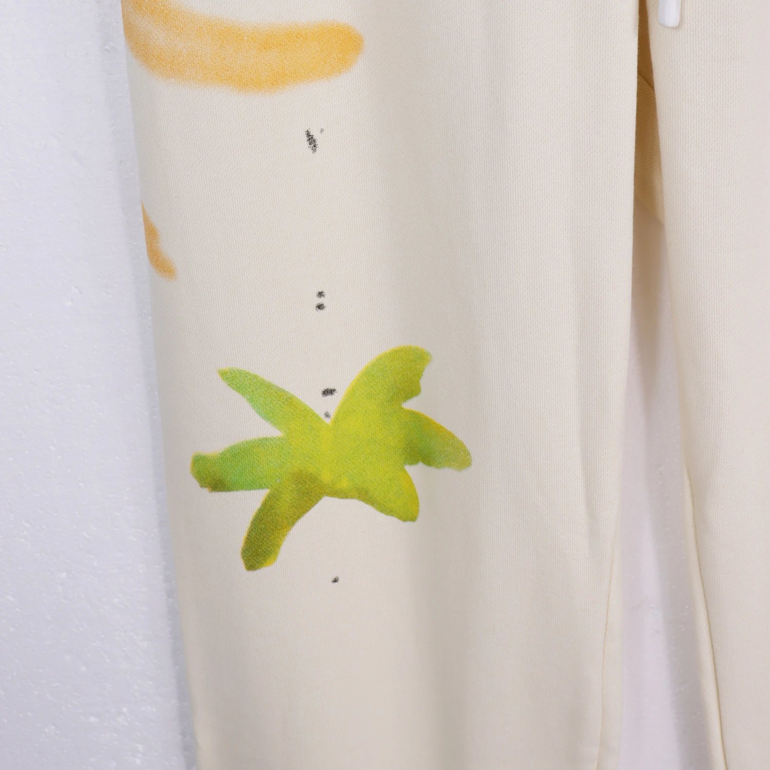 Street Cotton Sweatpants Unisex Joggers Ecru - Gallery Image 12 - Detailed View