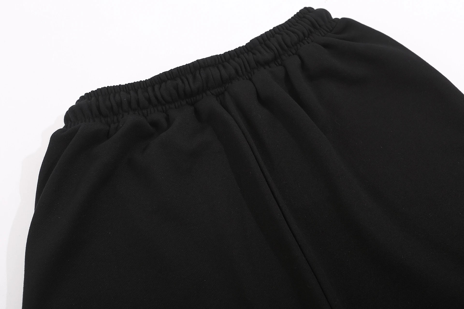 Streetwear Drawstring Beach Shorts Jet Black - Gallery Image 10 - Detailed View