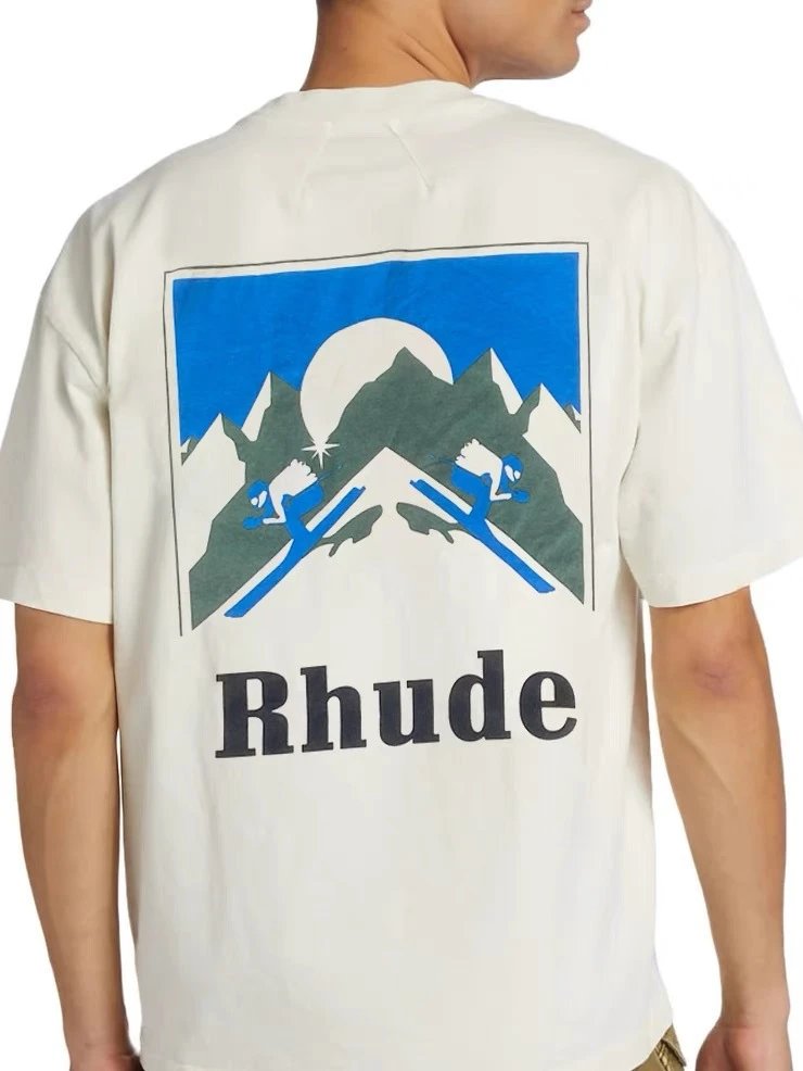 Rhude Sunset Mountain Tee Multicolor - Gallery Image 9 - Detailed View