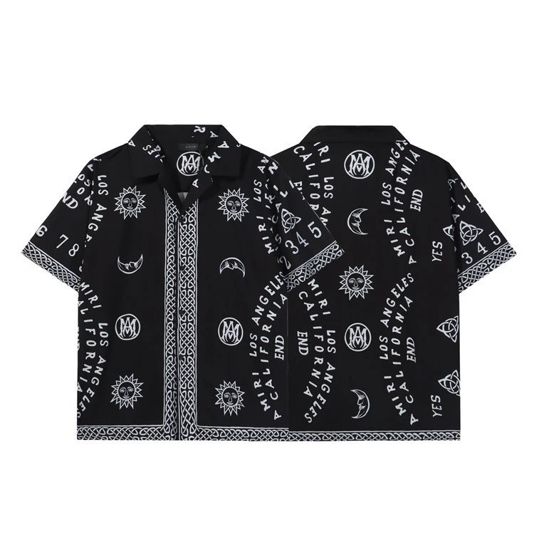 Amiri Sun & Moon Motif Shirt Black - High Quality Product Image - Cnfans