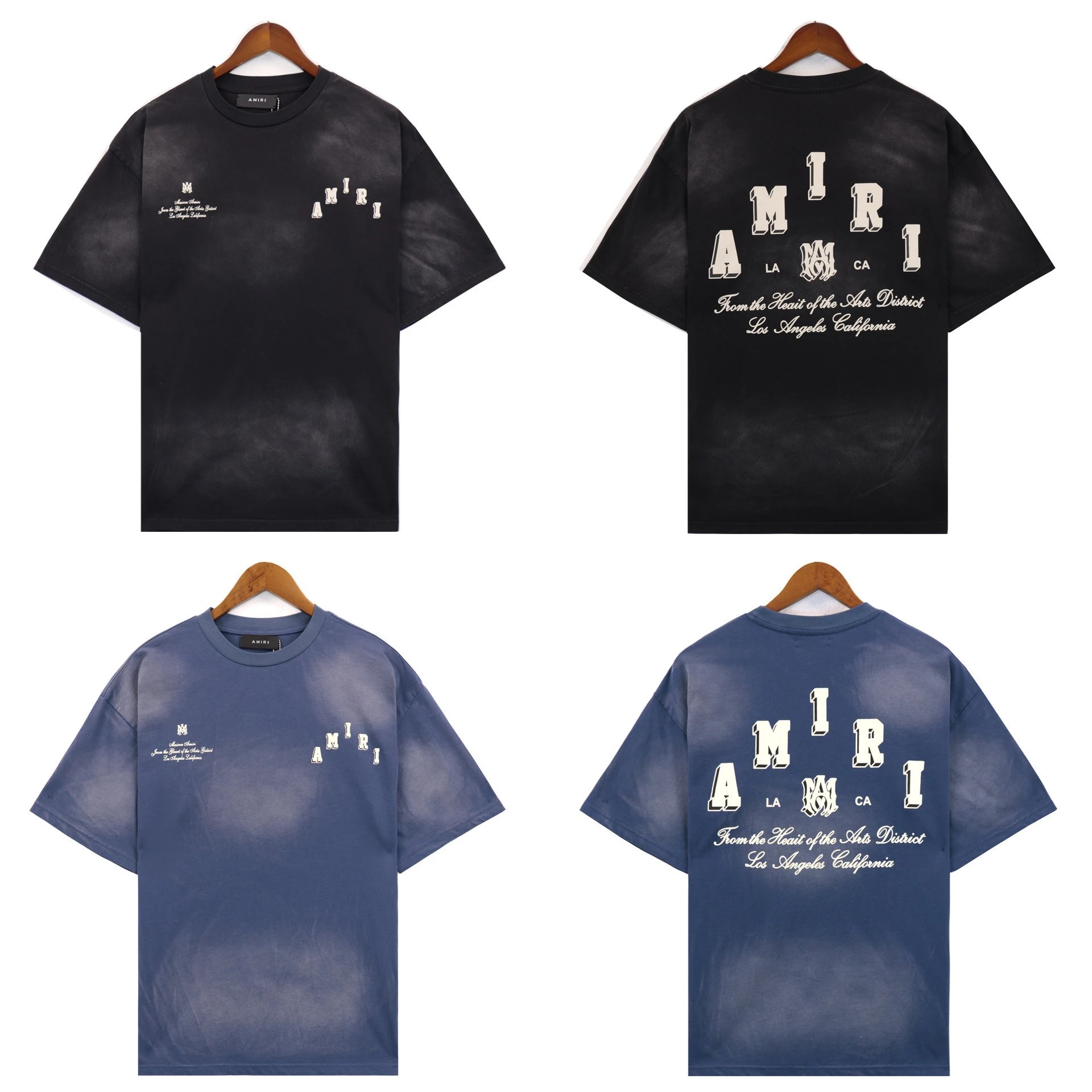 Amiri Washed Logo T-Shirt Blue - Related Product - Cnfans