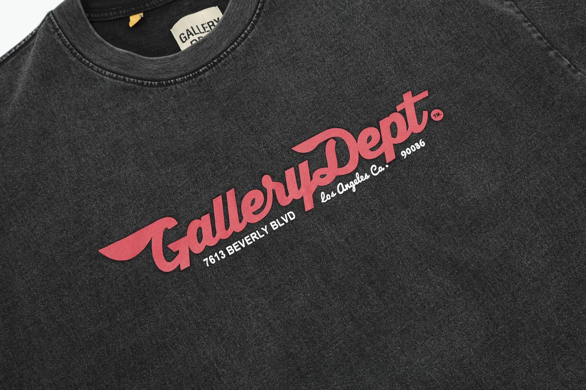Gallery Dept Washed Vintage Tee Black - Gallery Image 6 - Detailed View