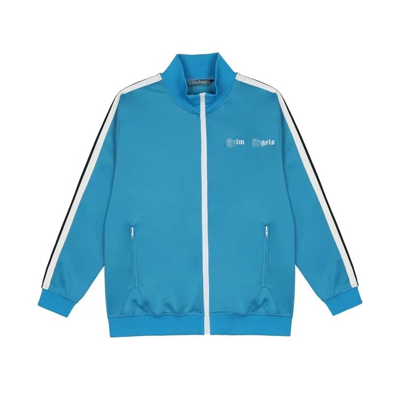 Athletic Track Jacket Unisex Sportswear Aqua - Palm Angels - Cnfans - $35.16