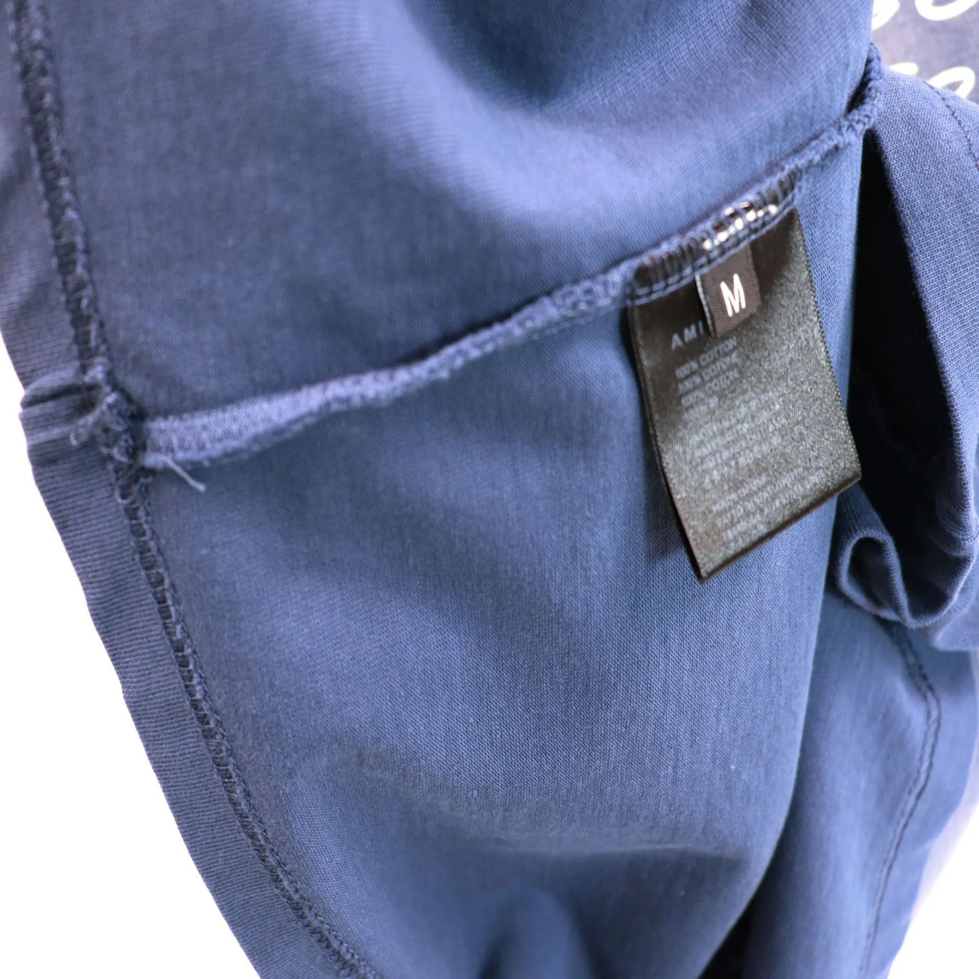 Amiri Washed Logo T-Shirt Blue - Gallery Image 7 - Detailed View