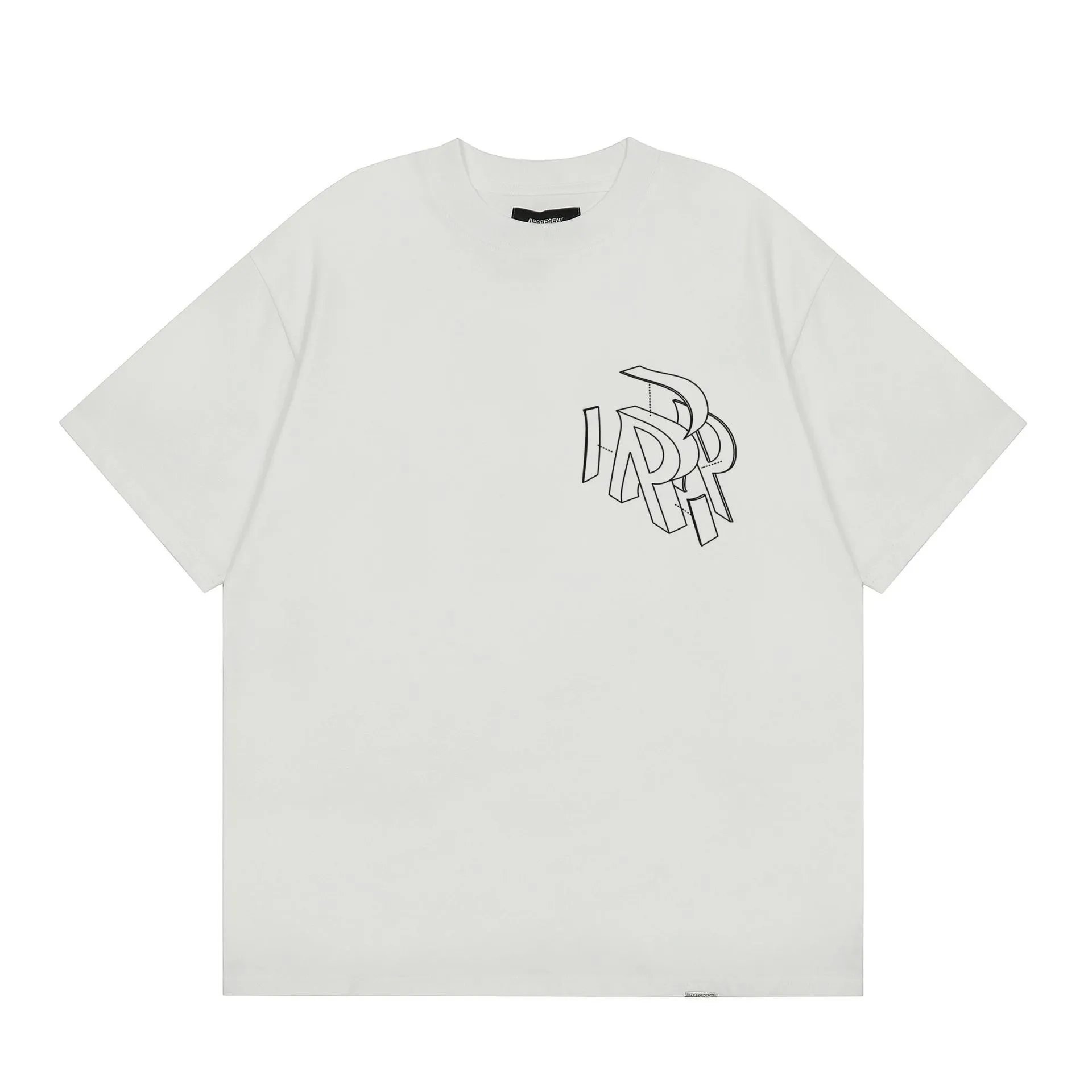 REPRESENT Graphic T-Shirt Black/White - Gallery Image 3 - Detailed View
