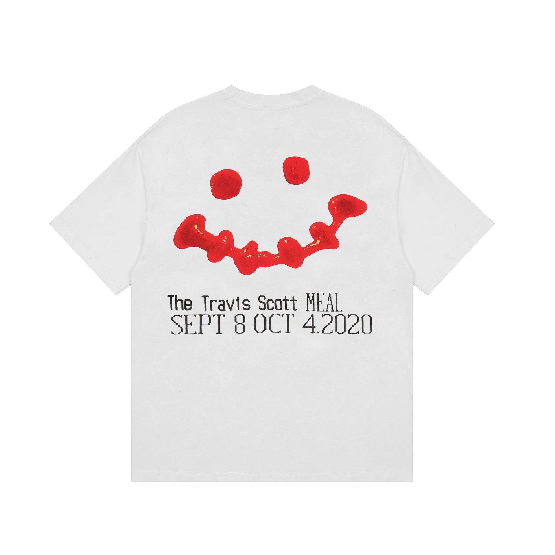 Street Style Ketchup Print Cotton T-Shirt Ebony Black - Gallery Image 3 - Detailed View