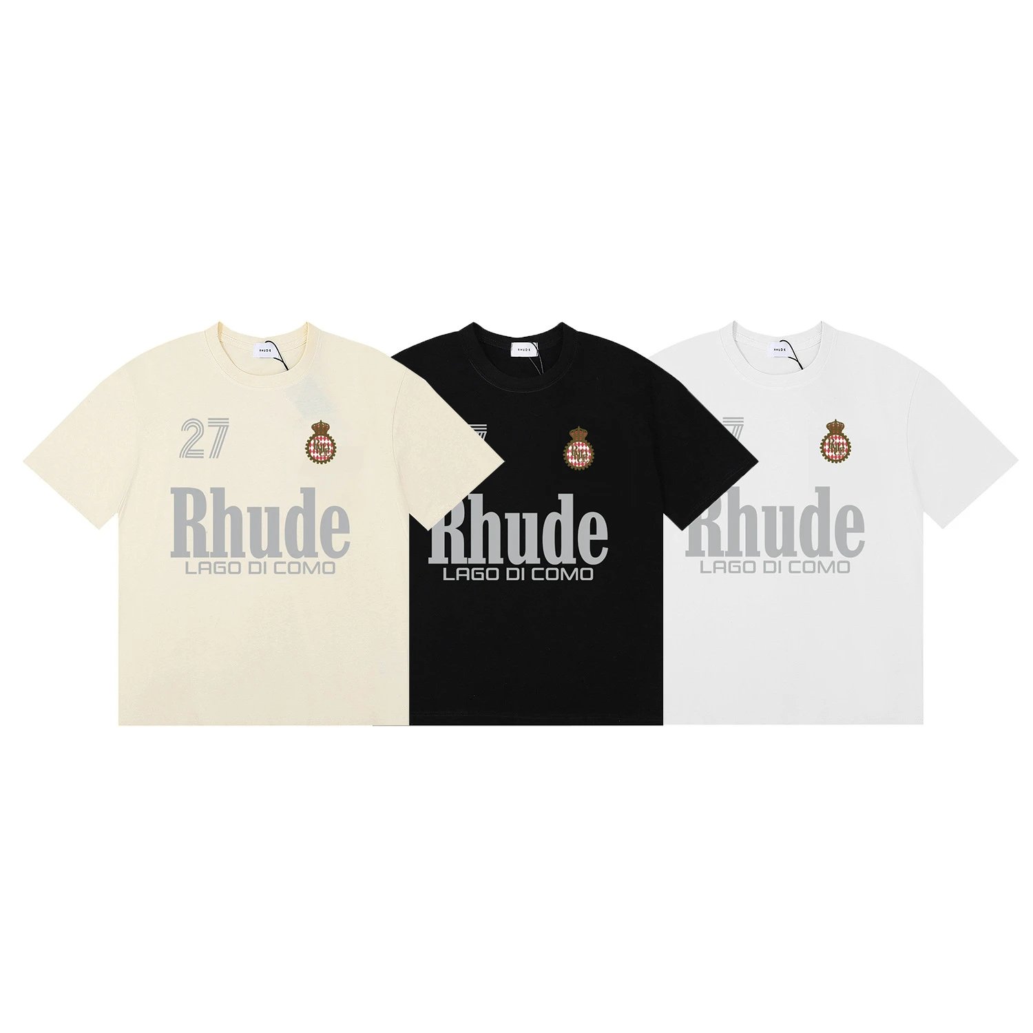 Rhude Badge Print Tee Multicolor - Gallery Image 3 - Detailed View