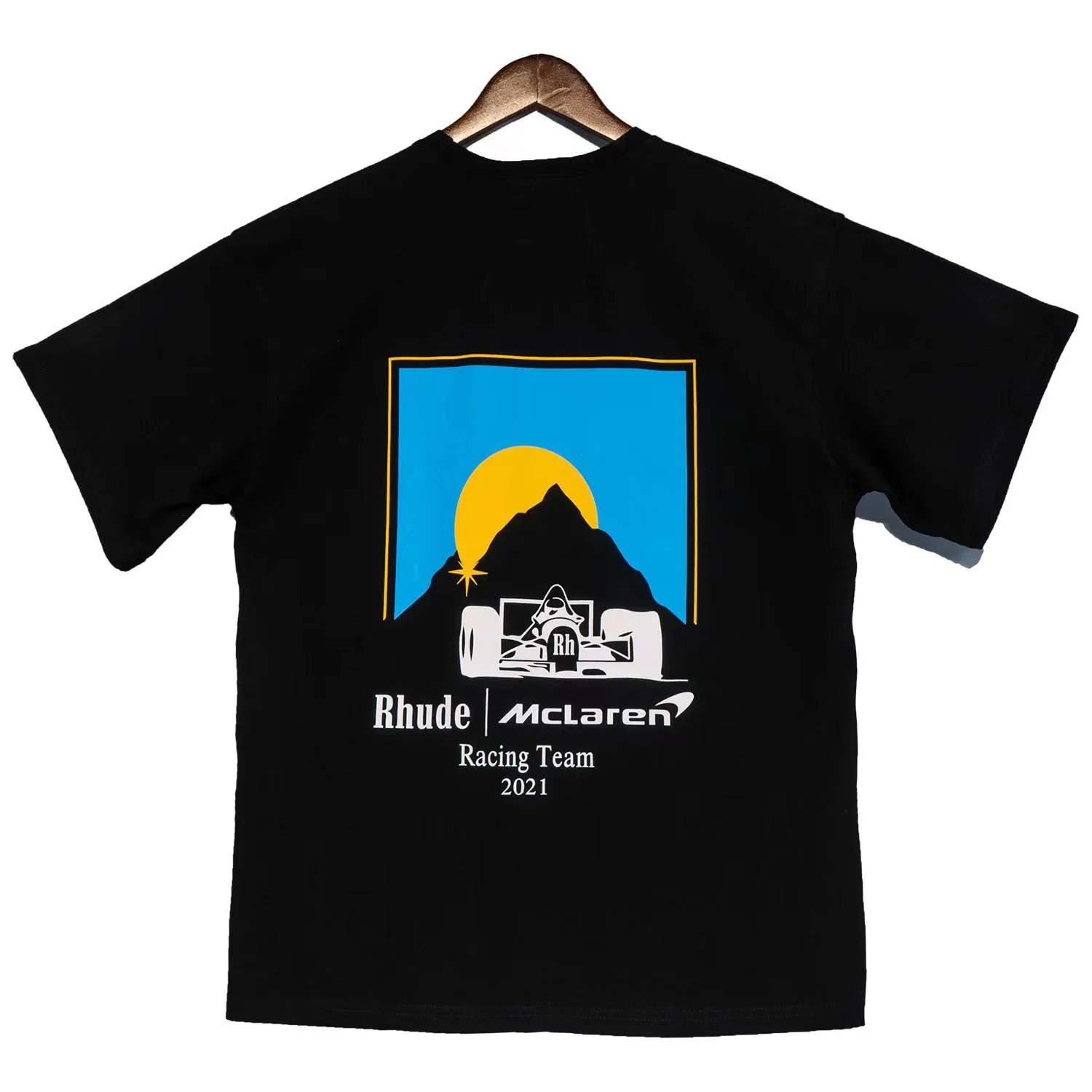 Rhude McLaren Sunset Print Tee Multicolor - Gallery Image 5 - Detailed View