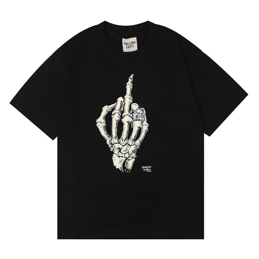 Gallery Dept Skull Hand Gold Tee Black - Gallery Image 2 - Detailed View