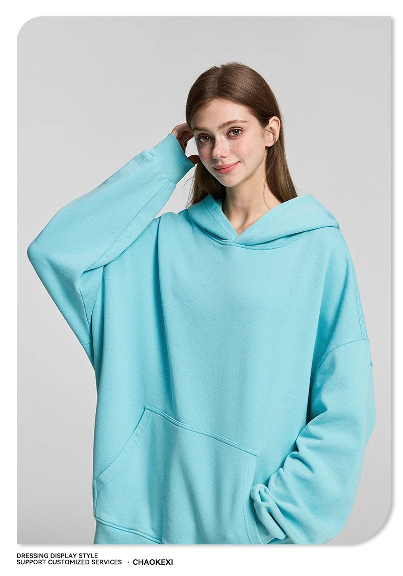 Oversized Washed Hoodie Unisex Fall Rosewood Pink - Gallery Image 10 - Detailed View