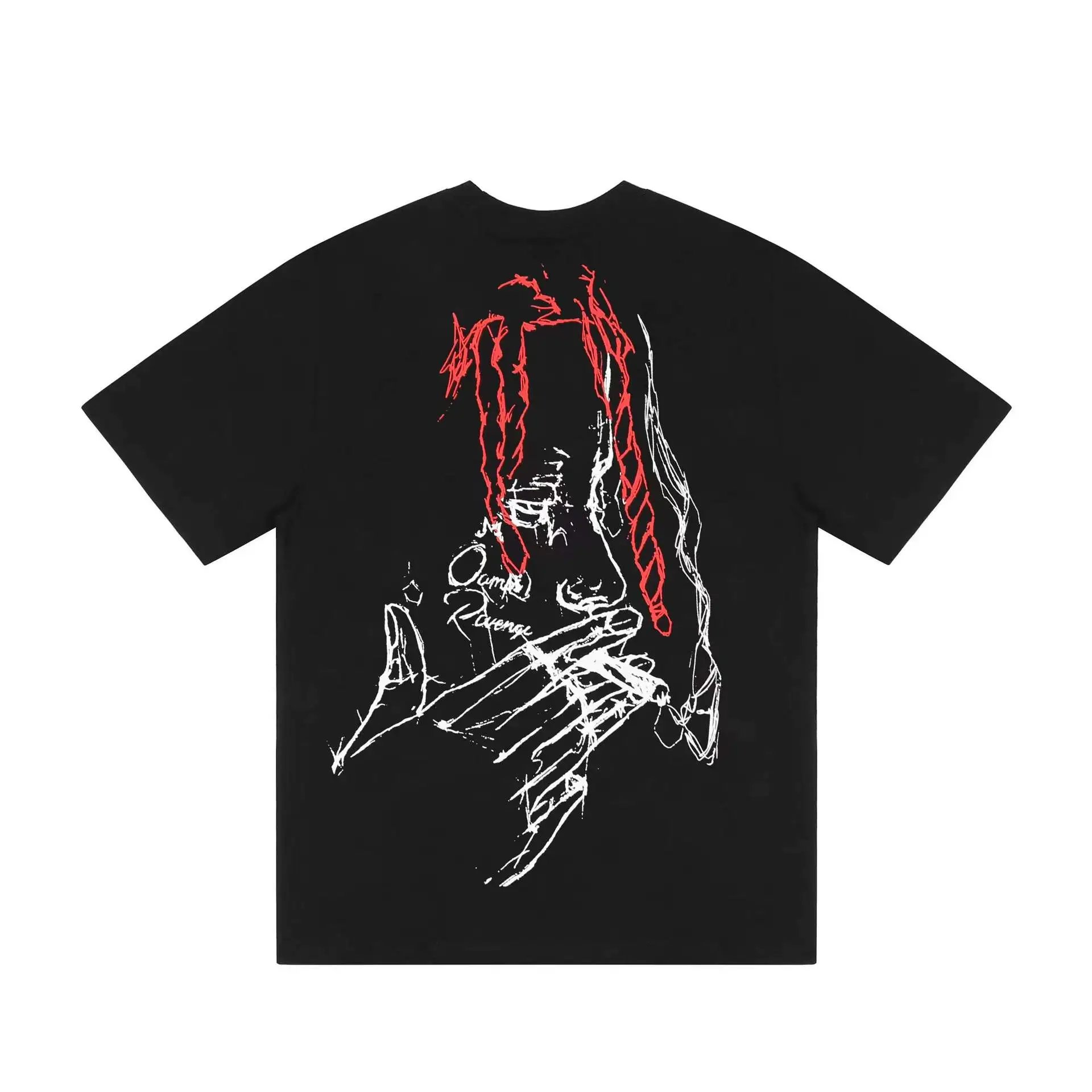 Vintage Graphic Streetwear Tee Ebony Black - Gallery Image 3 - Detailed View