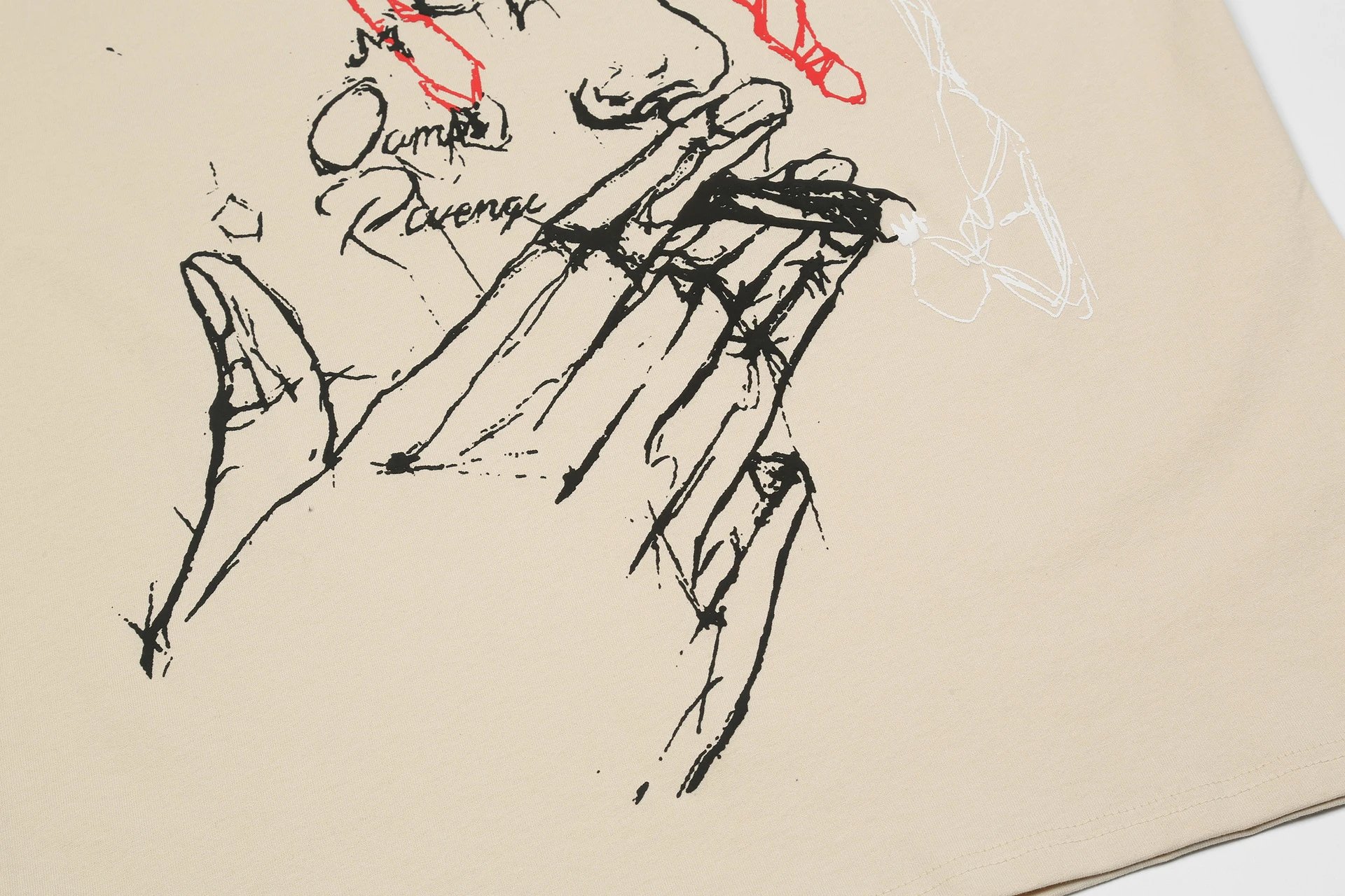 Vintage Graphic Streetwear Tee Ebony Black - Gallery Image 8 - Detailed View