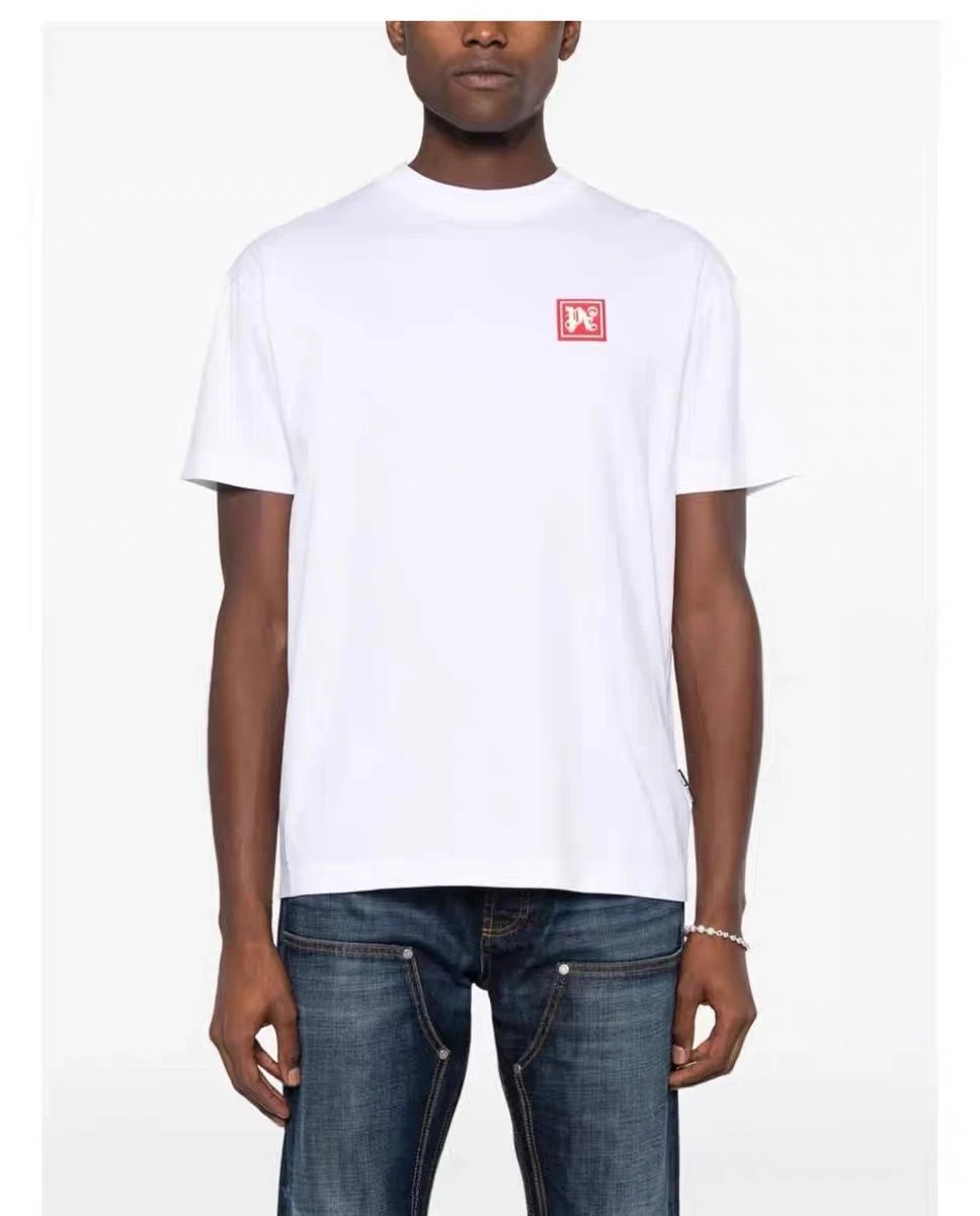 Streetwear Cotton Logo Print T-Shirt Ivory White - Gallery Image 13 - Detailed View