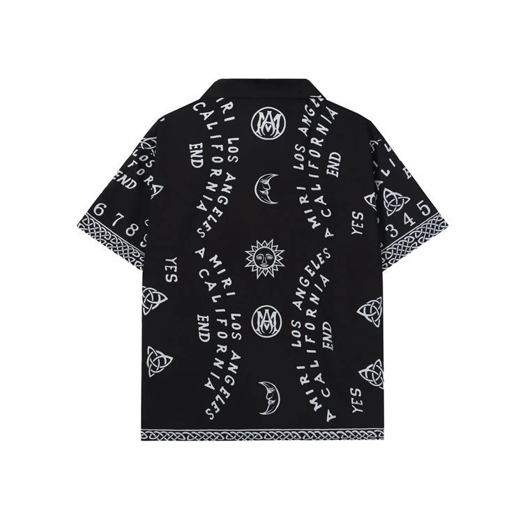 Amiri Sun & Moon Motif Shirt Black - Gallery Image 3 - Detailed View